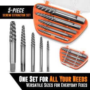 5pc Easy Out Screw Extractor Set