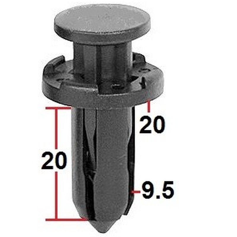 Bumper Retaining Clips Set x20 Ford