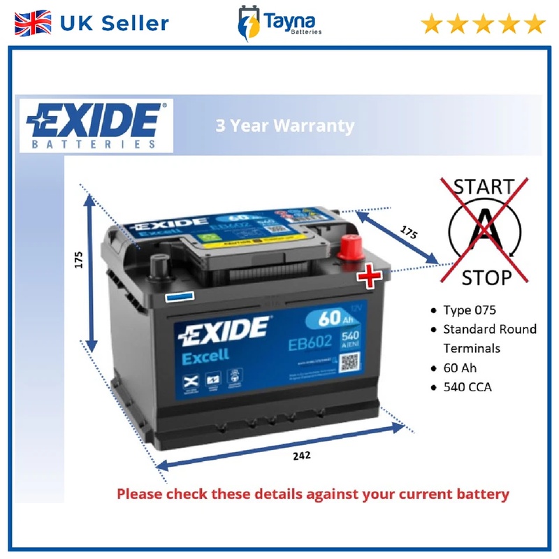 Car Battery 110 65Ah 540A Sealed