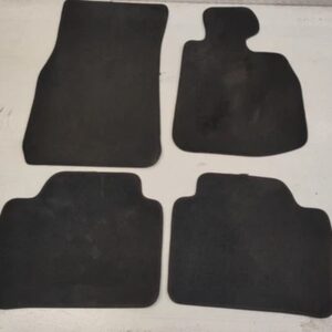 Carpet Car Mat Set x4 Black Universal