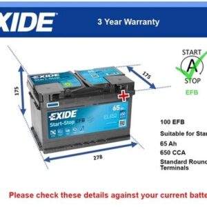 EFB Stop-Start Battery 110 65Ah 650A