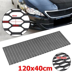 Honeycomb Mesh Grille Gloss Black Universal